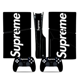 Supreme Black Symbol PS5 Slim Skin Sticker Cover