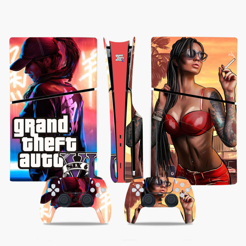 Grand Theft Auto VI PS5 Slim Skin Sticker Cover Design 4