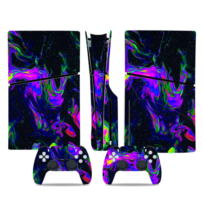 Abstract Grimoires Colorful Print PS5 Slim Skin Sticker Decal