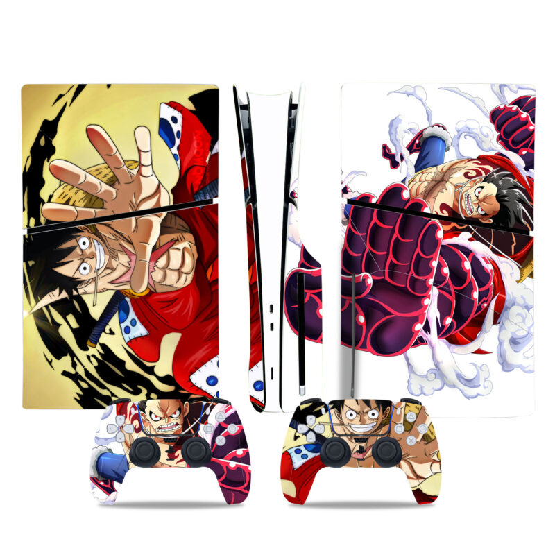 One Piece Monkey D. Luffy And Gear 4 PS5 Slim Skin Sticker Cover