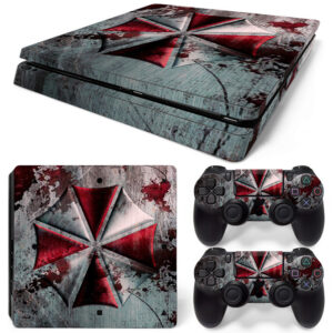 Resident Evil Umbrella Symbol Art PS4 Slim Skin Sticker Cover