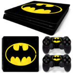 Yellow Batman Symbol PS4 Slim Skin Sticker Decal