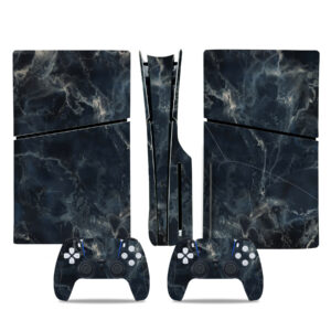 Black Marble Texture PS5 Slim Skin Sticker Cover Design 1