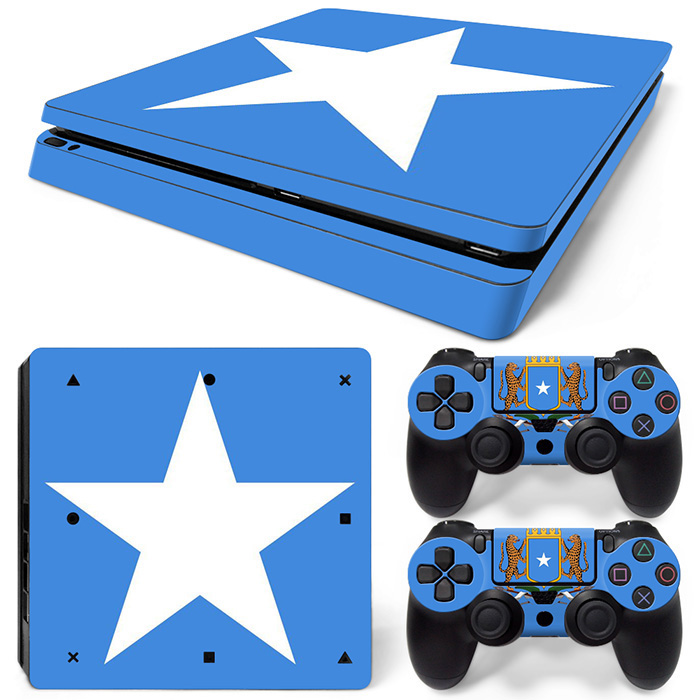 Flag Of Somalia And Ministry Of Health Somalia Symbol PS4 Slim Skin Sticker Decal