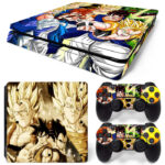 Dragon Ball Z Son Goku And Gogeta Art PS4 Slim Skin Sticker Cover