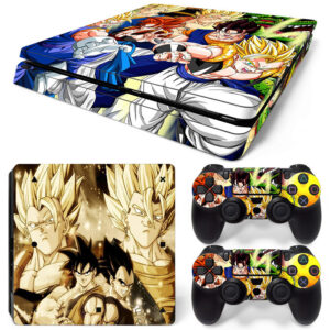 Dragon Ball Z Son Goku And Gogeta Art PS4 Slim Skin Sticker Cover