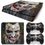 Heath Ledger Evil Smile Face Joker Art PS4 Slim Skin Sticker Cover