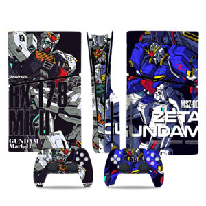 RX-178 Mk-II Gundam Mark-II And MSZ-006 Zeta Gundam Skin Sticker For PS5 Slim