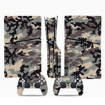 Military Camouflage Pattern PS5 Slim Skin Sticker Decal