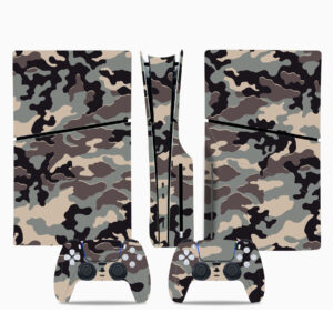 Military Camouflage Pattern PS5 Slim Skin Sticker Decal