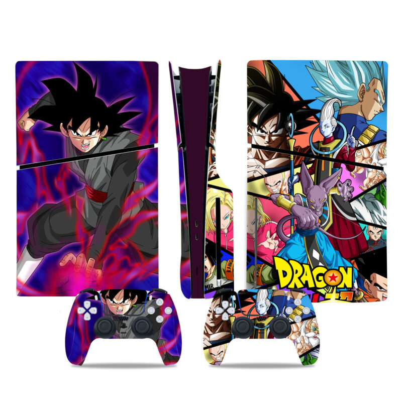 Goku Black Poster And Dragon Ball PS5 Slim Skin Sticker Cover