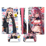 Anime Zero Two PS5 Slim Skin Sticker Cover