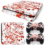 Blood Splatter On White PS4 Slim Skin Sticker Decal