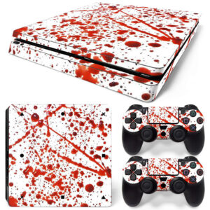 Blood Splatter On White PS4 Slim Skin Sticker Decal