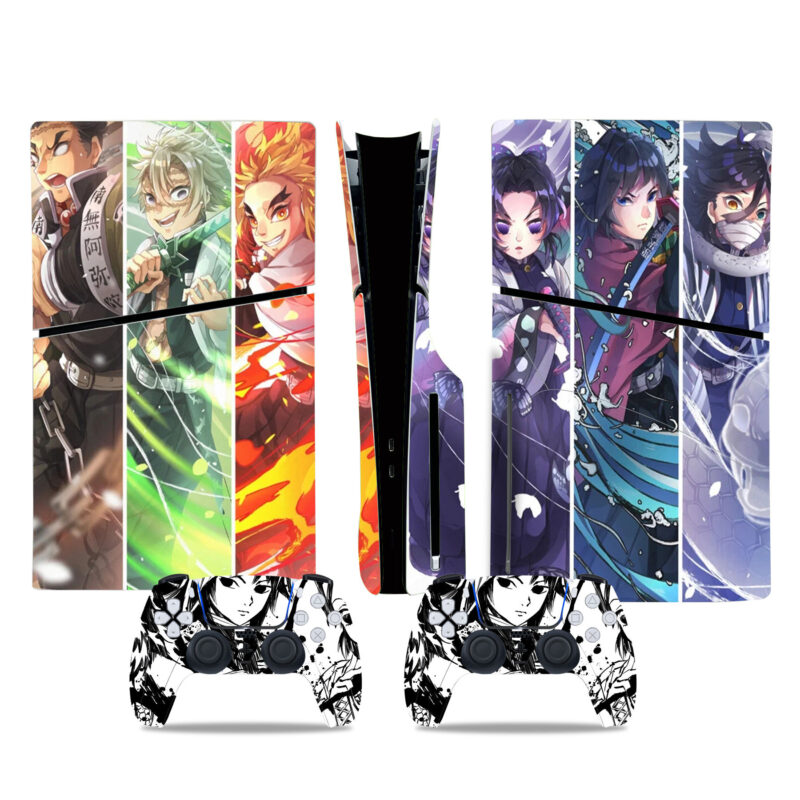 Demon Slayer Characters PS5 Slim Skin Sticker Cover