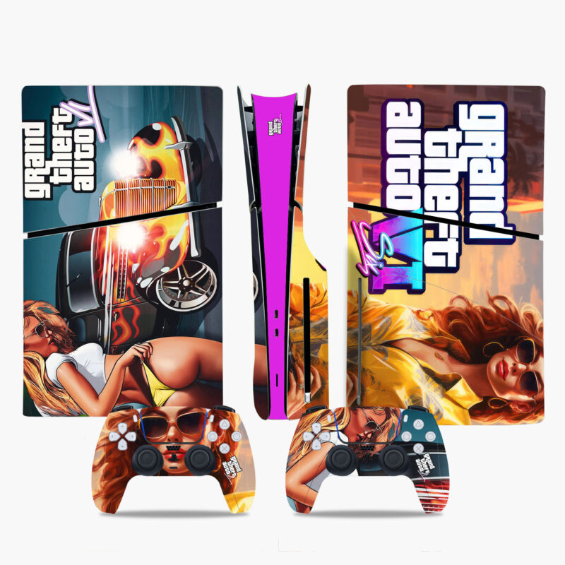 Grand Theft Auto VI PS5 Slim Skin Sticker Cover Design 2