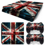 Flag Of United Kingdom Art PS4 Slim Skin Sticker Cover