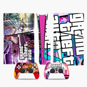 Grand Theft Auto VI PS5 Slim Skin Sticker Cover Design 1