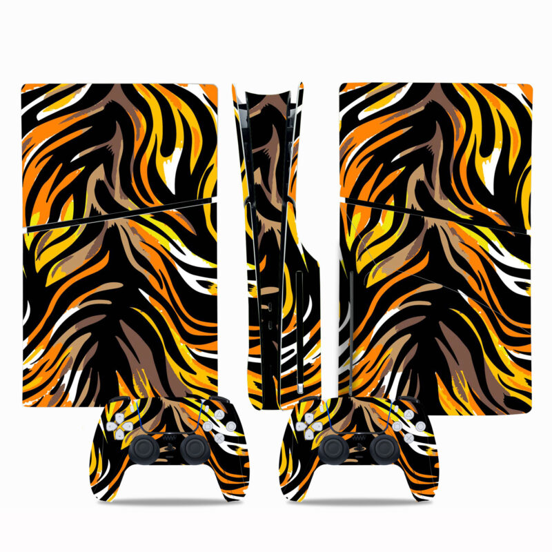 Tiger Stripes Painting PS5 Slim Skin Sticker Cover