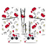 Kaws Red Pattern PS5 Slim Skin Sticker Decal