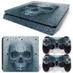 Mural Pixel Skull Skin Sticker For PS4 Slim