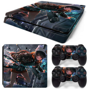 Anime Girl Sci-Fi Katana PS4 Slim Skin Sticker Decal