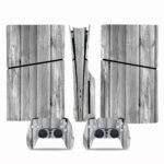 Grey Wood Texture Skin Sticker For PS5 Slim
