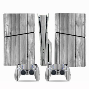 Grey Wood Texture Skin Sticker For PS5 Slim