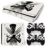 Black And White Wolverine PS4 Slim Skin Sticker Decal