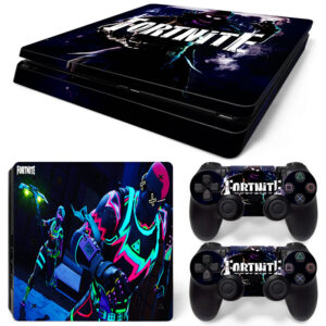 Neon Glow Fortnite PS4 Slim Skin Sticker Decal