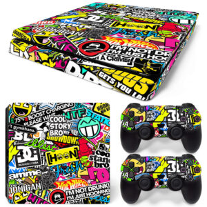 Stickerbomb Madness Graffiti PS4 Slim Skin Sticker Decal