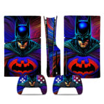 Colorful Batman Art PS5 Slim Skin Sticker Cover