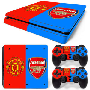 Manchester United And Arsenal Symbol PS4 Slim Skin Sticker Cover