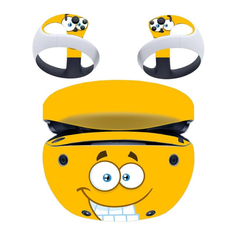 Happy Face Emoji PS VR2 Skin Sticker Cover