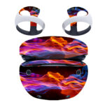 Colorful Flame Wave PS VR2 Skin Sticker Cover