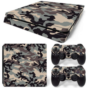 Brown And Black Camouflage PS4 Slim Skin Sticker Cover