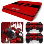Deadpool Art And Symbol PS4 Slim Skin Sticker Decal