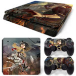 Attack On Titan Mikasa PS4 Slim Skin Sticker Cover