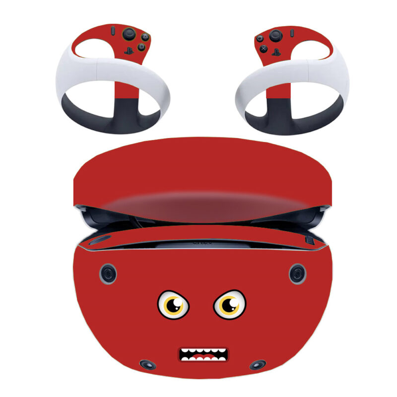 Abstract Red Emotional Face Icon PS VR2 Skin Sticker Decal