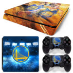 Golden State Warriors And Symbol Art PS4 Slim Skin Sticker Decal