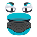 Black Blue Hexagon Headphones Pattern PS VR2 Skin Sticker Cover