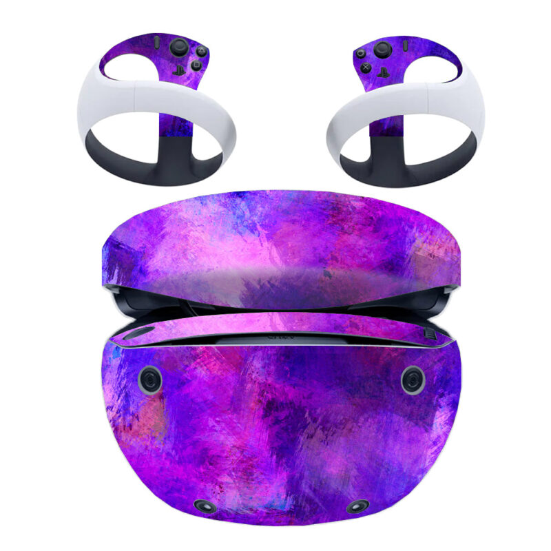 Pink With Blue Abstract PS VR2 Skin Sticker Cover