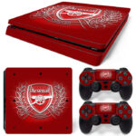 Arsenal Symbol On Red PS4 Slim Skin Sticker Cover