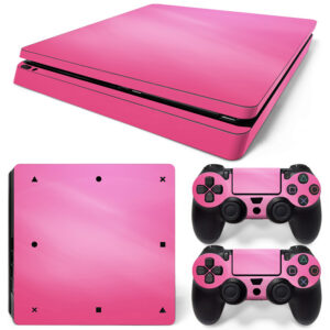 Pink Color Skin Sticker For PS4 Slim