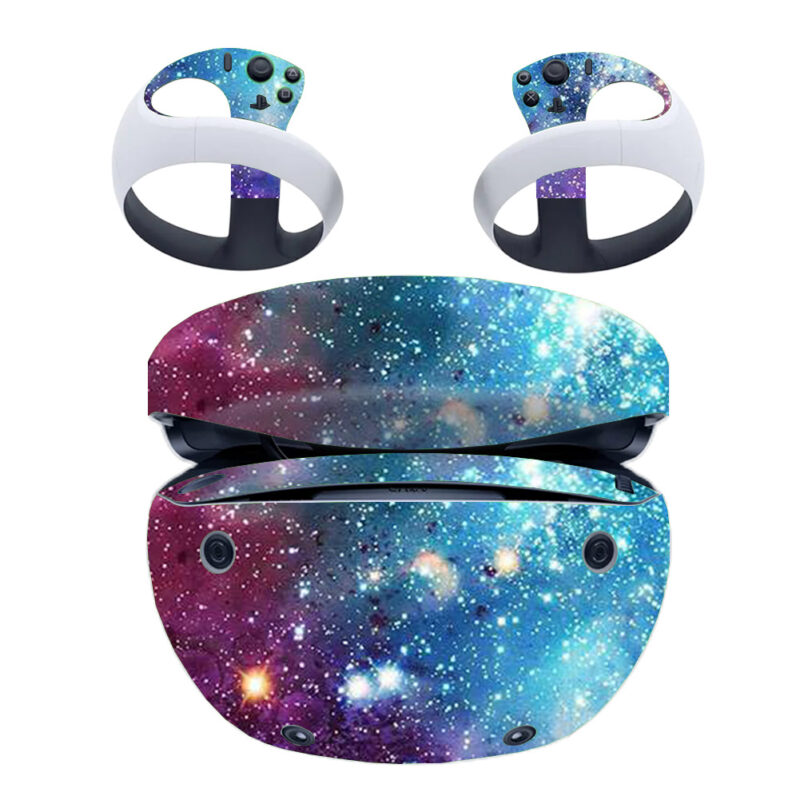 Purple Blue Space Galaxy With Star PS VR2 Skin Sticker Decal