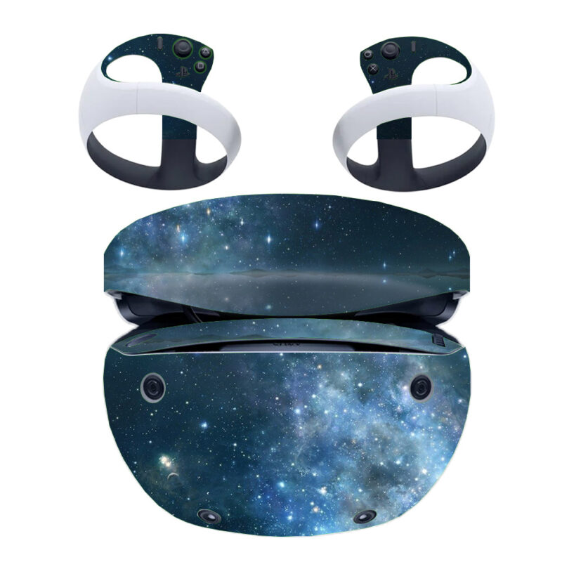 Blue Galaxy With Stars PS VR2 Skin Sticker Cover