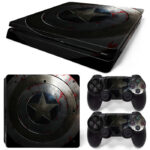 Captain America Shield PS4 Slim Skin Sticker Decal Design 2