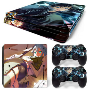 Anime Girl Sword Art PS4 Slim Skin Sticker Cover