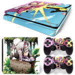 Bepo And Trafalgar One Piece Digital Art PS4 Slim Skin Sticker Cover