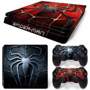 Spider-Man Symbol Red And Black Art PS4 Slim Skin Sticker Decal